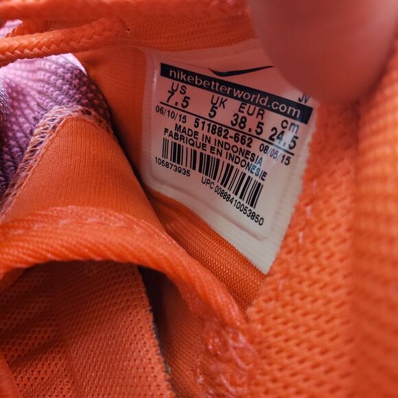 Nike Roshe Ones Womens Size 7.5 Deep Garnet Bright Crimson Running Shoes - Picture 12 of 12